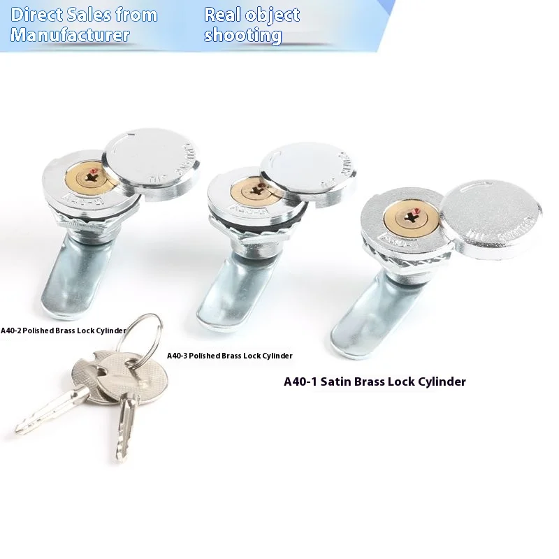 A40-2 Cabinet Lock Waterproof Dustproof Cylindrical Telecom Box Lock Cam Lock Distribution Electrical Cabinet Cutting factory