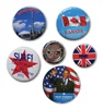 Custom Logo Metal Tin button badge with safty Pin