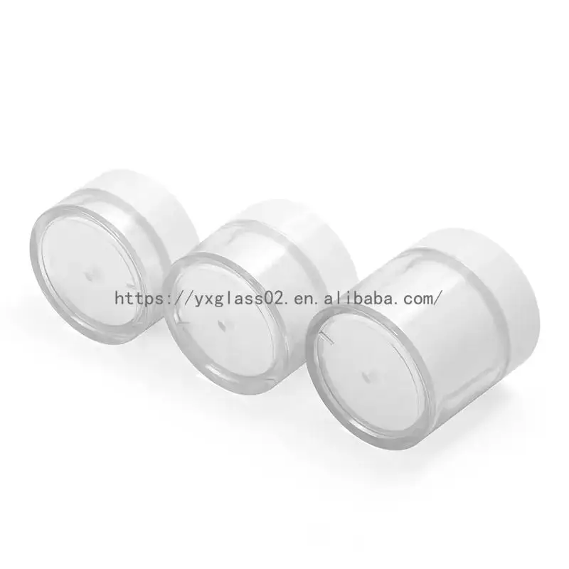 Wholesale Acrylic bilayer body scrub container Plastic cream bottle for Slimming/day/night skincare cream20g30g50g100g manufacture