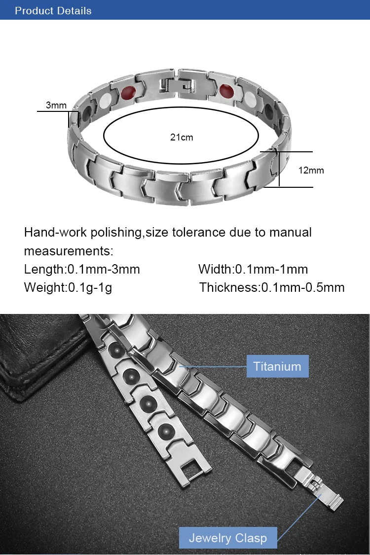 Fast Delivery Men's Health Titanium Bio Energy PVD Gold Plated Arrow Bracelet