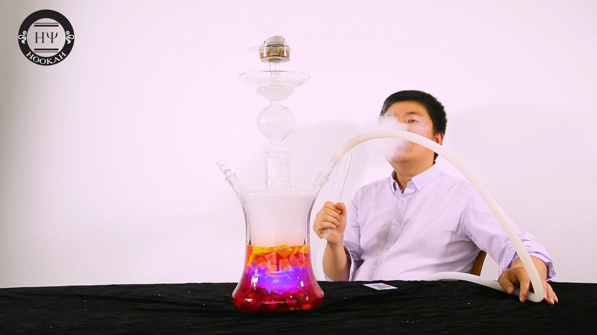 Wholesale Portable All Glass Led Hookah Narguil Shisha With Travel