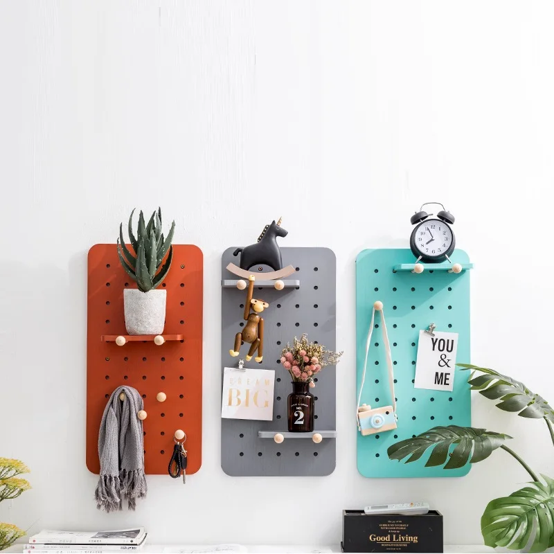 Customize Various Sizes Modern Home Decor Wood Peg Board Custom Wood Pegboard Display With Hole