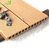 Waterproof Wood Plastic Composite WPC Slatted Panel Decking Timber With Groove