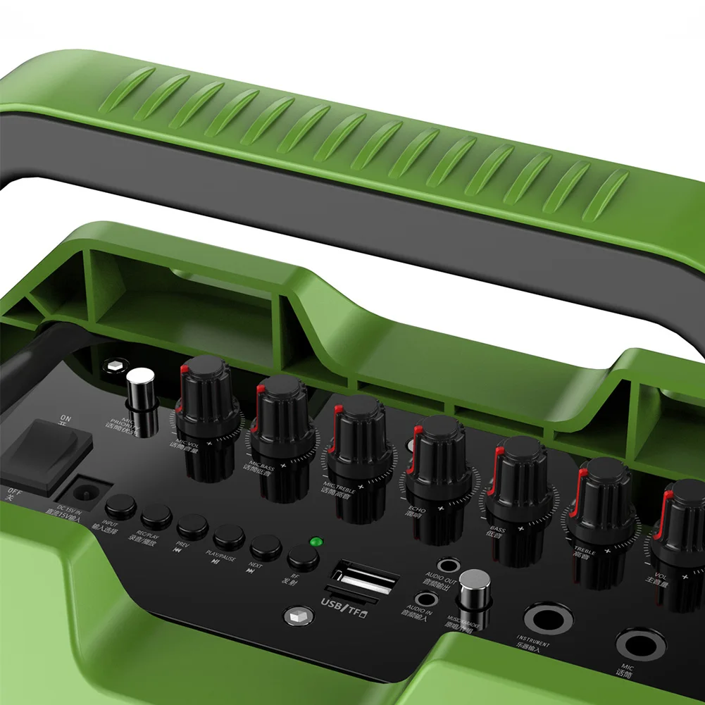 Outdoor Indoor Portable Handle Karaoke Amplifier Bluetooth Speaker With Wireless Microphone - ANKUX.COM