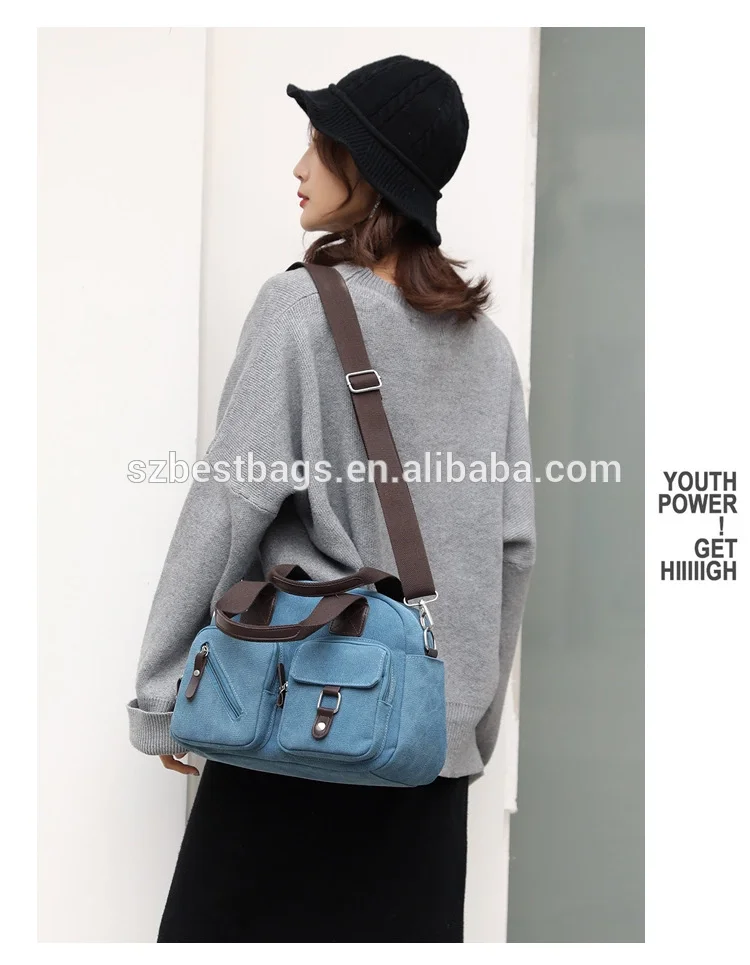 canvas leather bag
