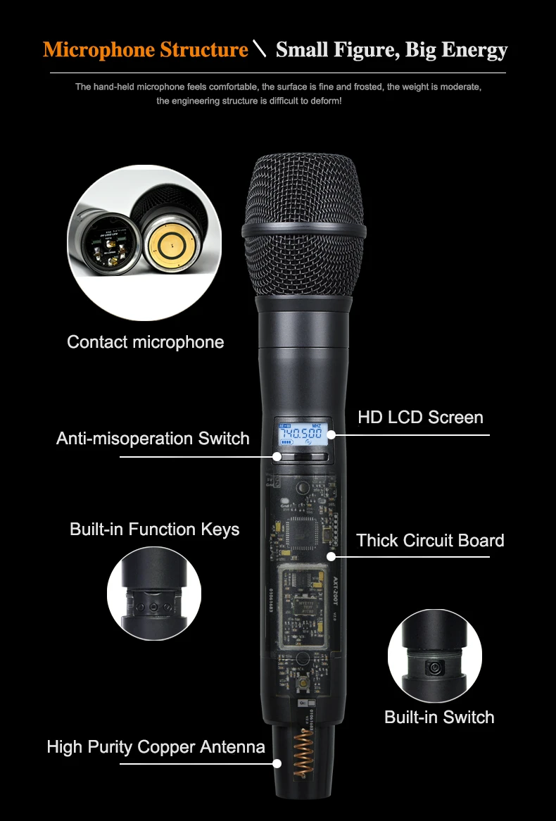 G-15 Wireless Handheld Microphone Uhf Professional High-end Karaoke ...