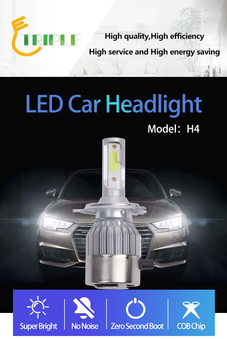Direct Buy China 400 lm 15 months warranty h7 h4 led car bulb