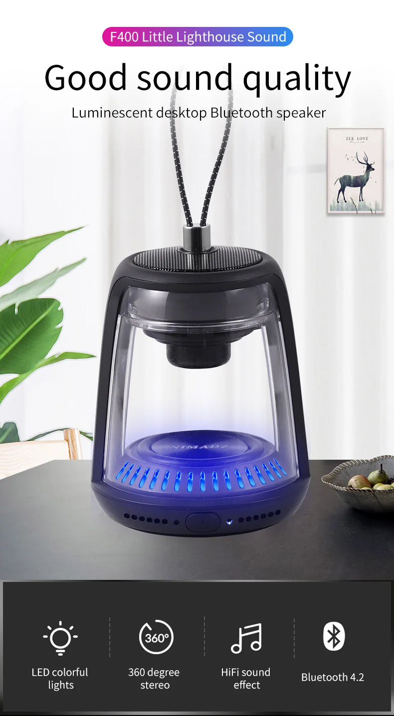 2020 NEW Product Led Light Lamp TWS Wireless Car Party BT Speaker - ANKUX.COM