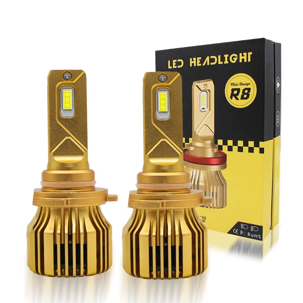 R8 Mini Canbus lampada H4 H7 LED Car Headlight 20000LM 4300K 6000K 8000K Lamp H1 9005 HB3 9006 HB4 H8 H9 H11 fog lights Bulbs