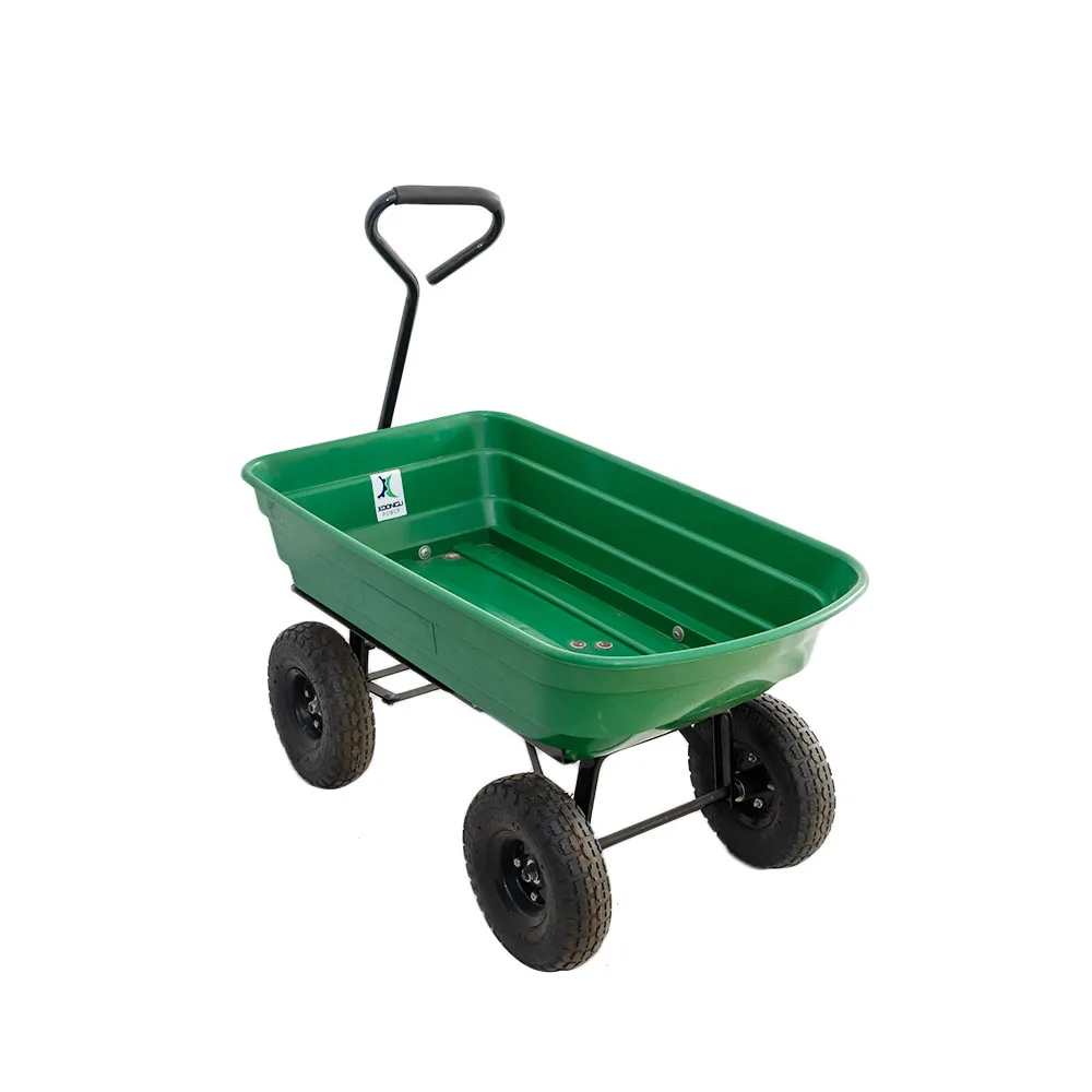 Heavy Duty Dump Garden And Lawn Four Wheels Tool Cart - Buy 4 Wheel ...