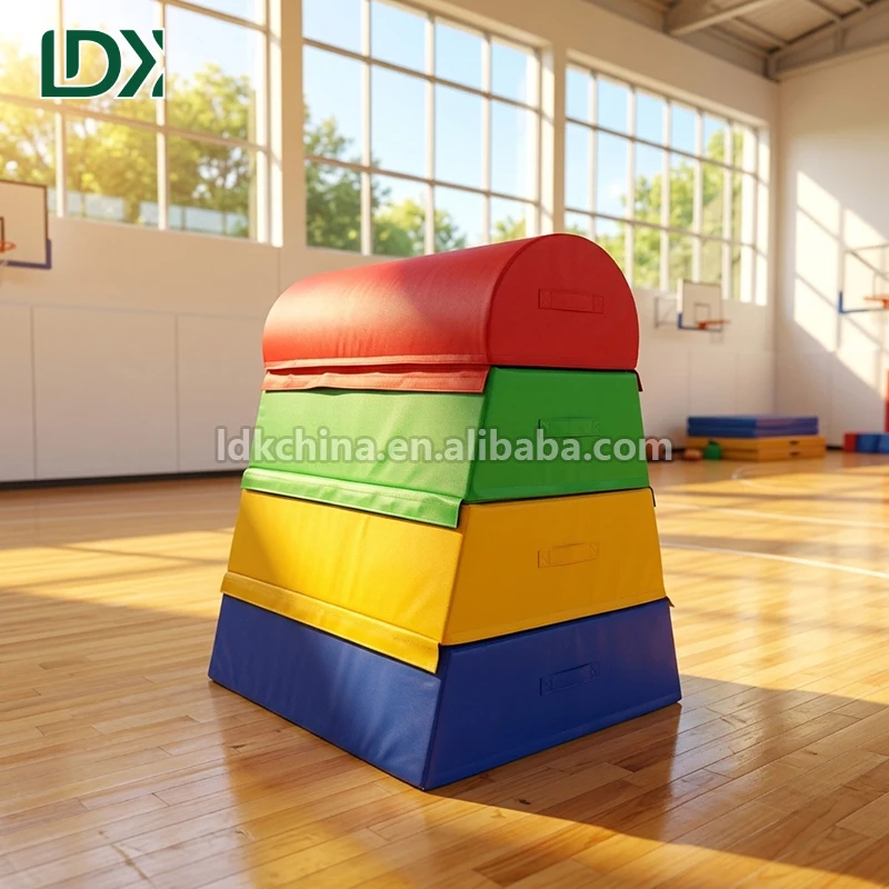 LDK High Density Gymnastics Vaulting Box Section Arc Top Professional Training Platform for Gyms and Sports Clubs