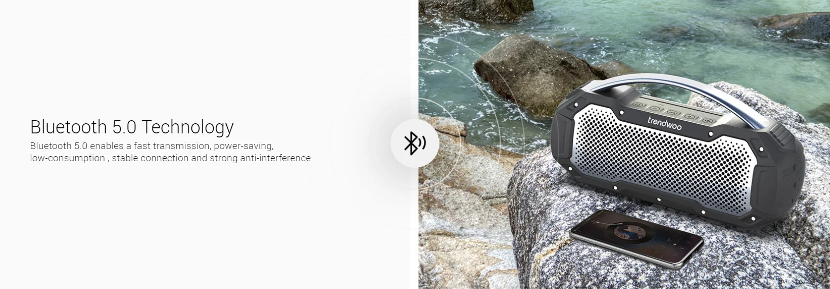 EQ Mode Control IPX6 Waterproof Wireless Portable Speaker - ANKUX.COM