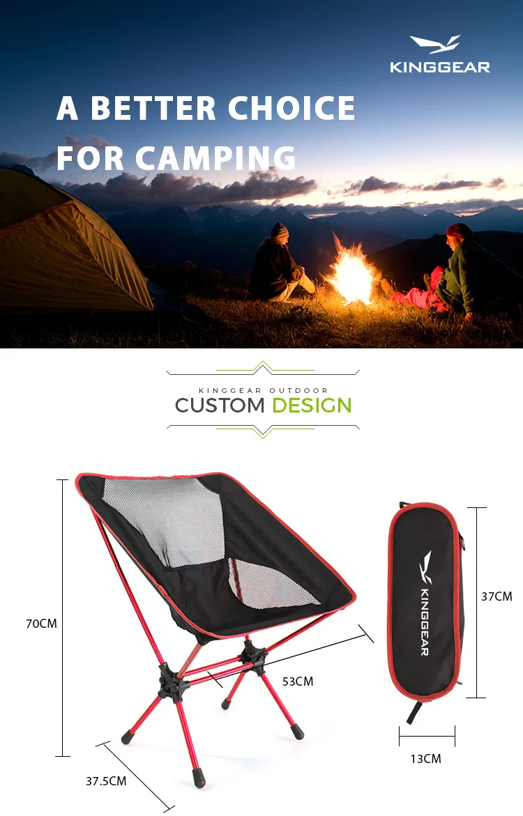 Wholesale Custom Adjustable Foldable Aluminium foldable outdoor camping chair For Fishing