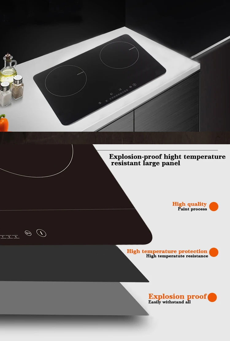 3500w Double Burners Induction Hob With Vde Plug For Oem Wholesaler