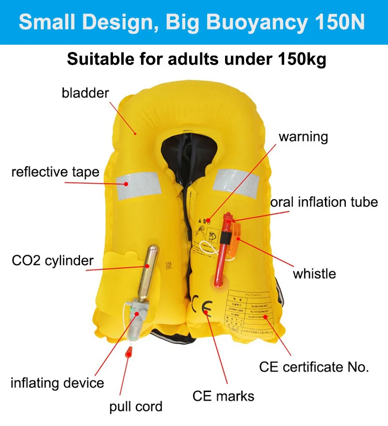 Eyson Pvc Inflatable Type 5 Life Jacket For Adults Buy Type 5 Life