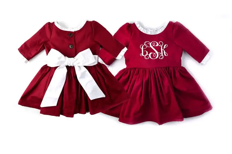 Girl Valentines Dress Toddler Red Dress 