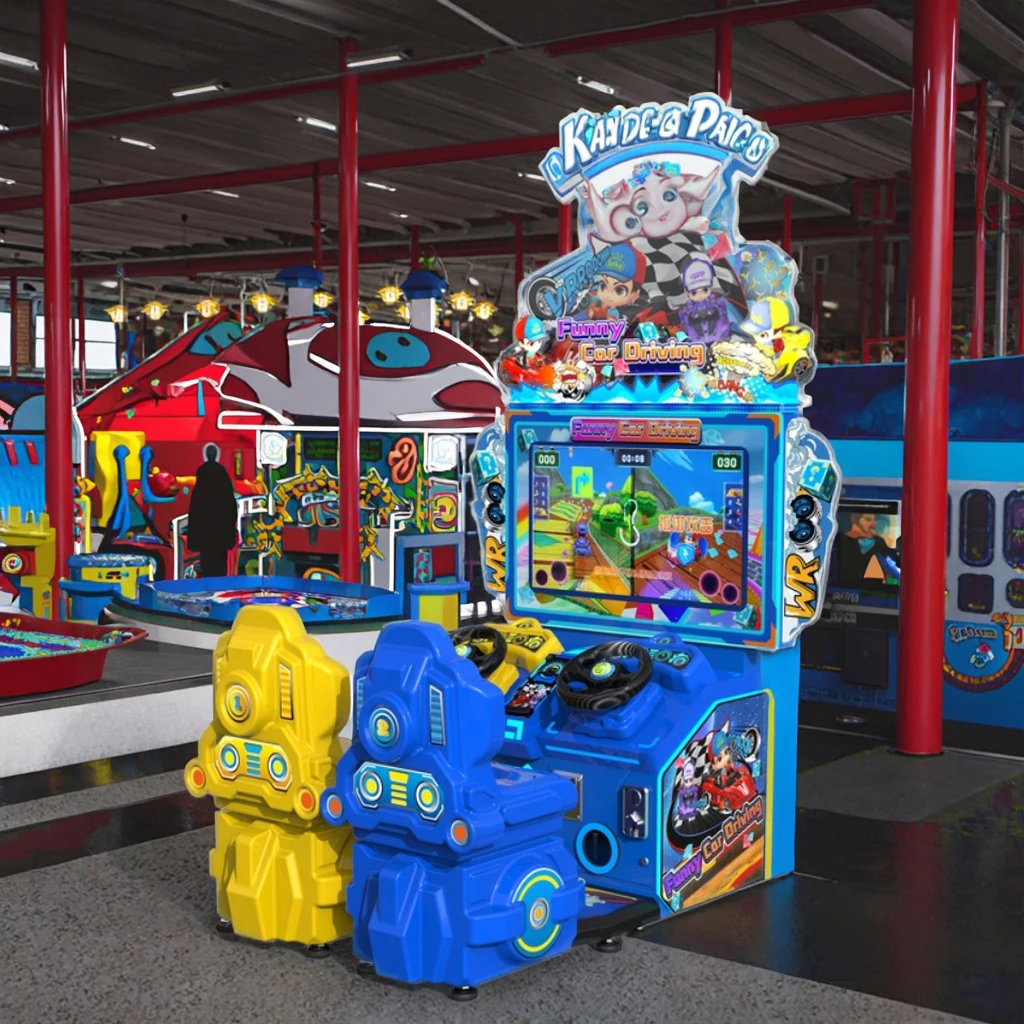 RaiseFun 32-Inch Dual-Seat Kids Racer Hot Sale Indoor Playground Coin Operated Game with LED Speed Effects and Safety Bumpers details