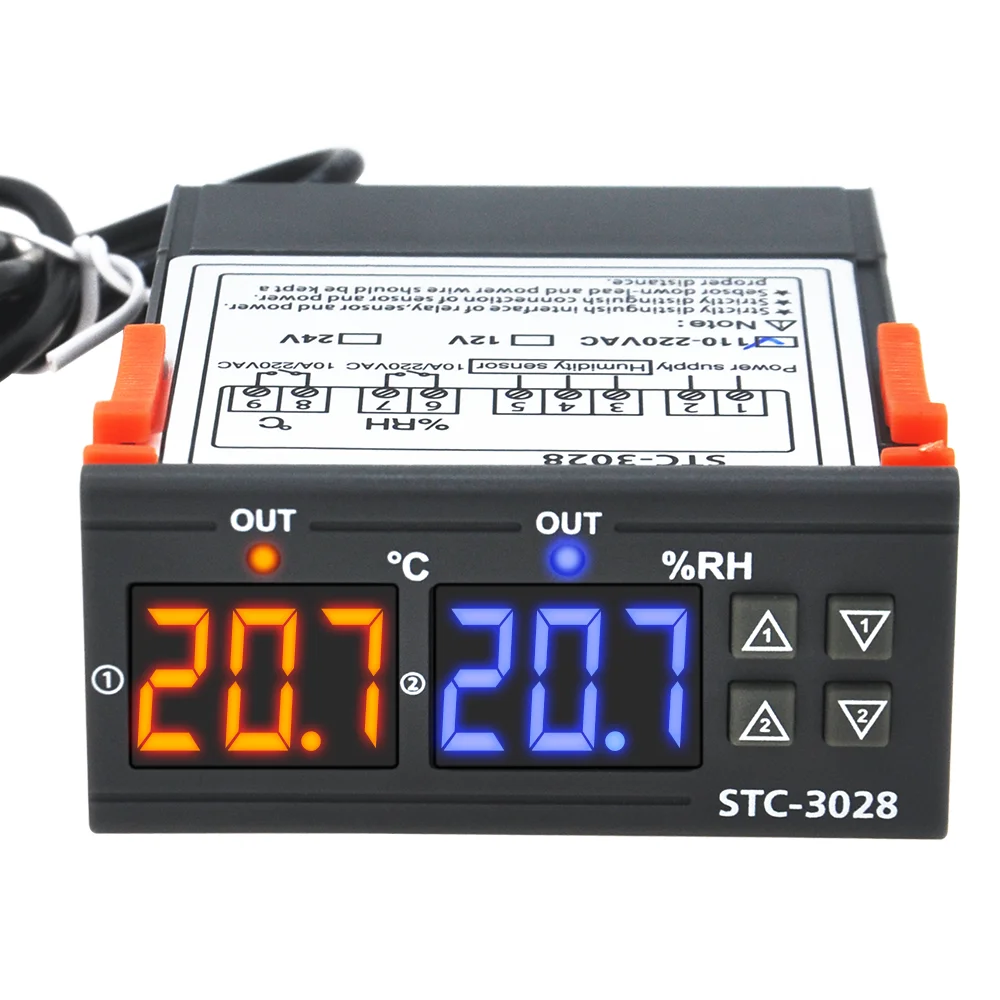 STC-3018 Termostato de sensor de controlador de temperatura digital con cable NTC Longitud 1M 12V Sensor de controlador de temperatura digital termostato STC-3018 con cable NTC Longitud 1M 12V