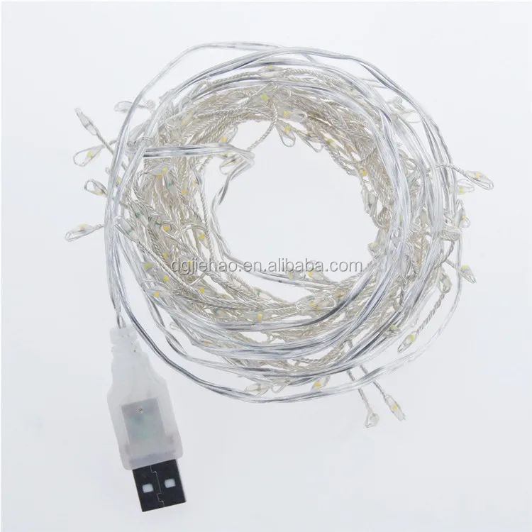 2.5M 100 USB plug powered firefly cluster lights  firework copper wire fairy lights for Wedding Christmas Tree Room Decoration