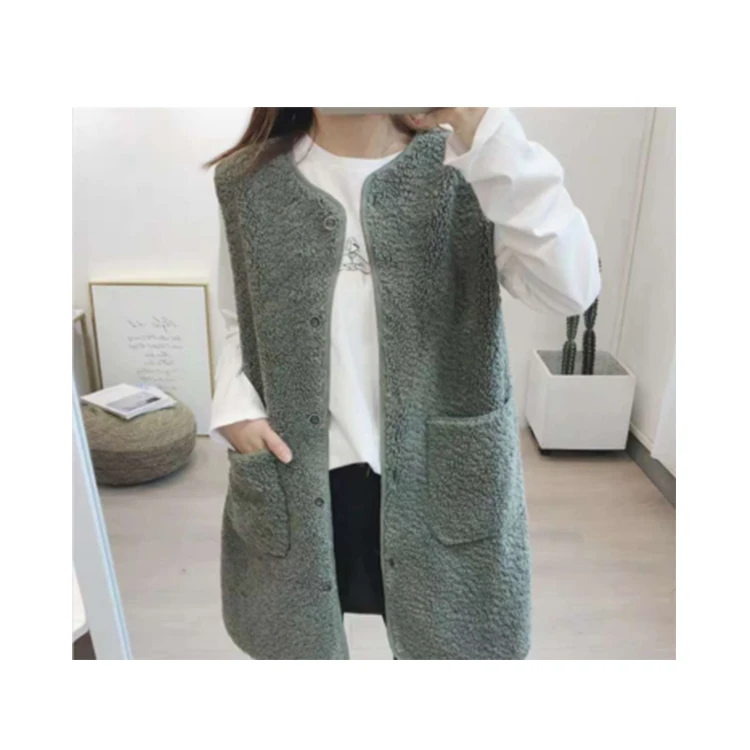 
Korean Loose Wild Sleeveless Womans Sweater Vest Cropped Knit For Woman 