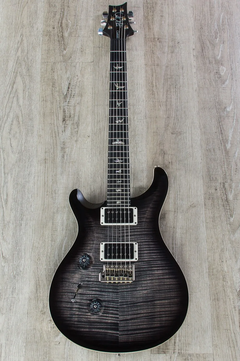 prs flame maple top left hand 6 strings electric guitar