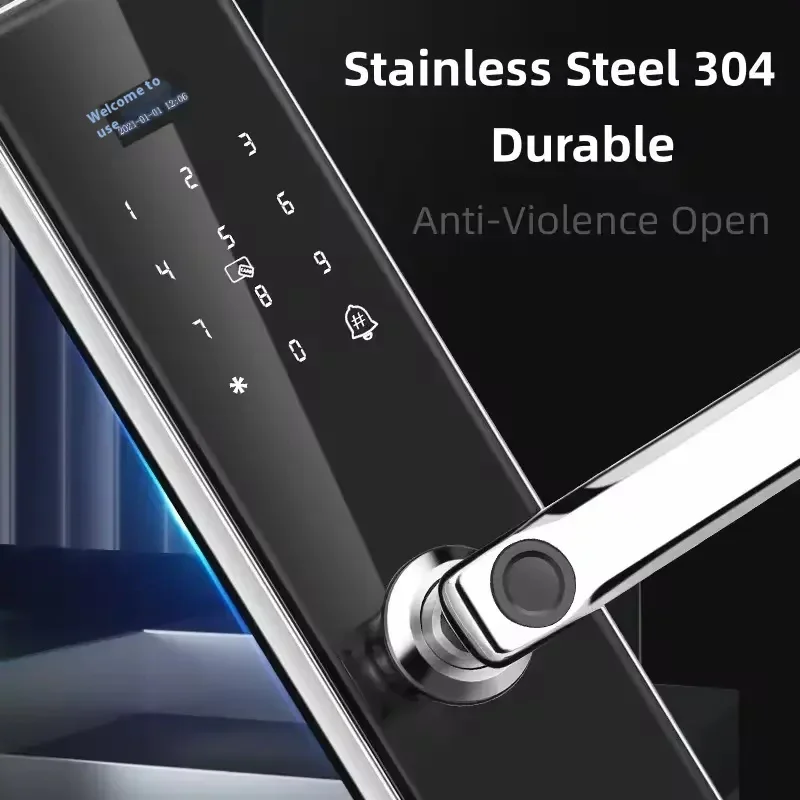 304 Stainless Steel IP66 Waterproof 6068 Mortise Smart Door Lock ...