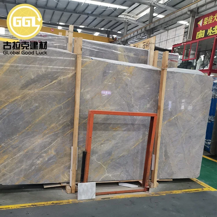 Polished Nature Blue Marble Slab for Wall and Floor in Villa and Hotel Projects Total Solution Available factory