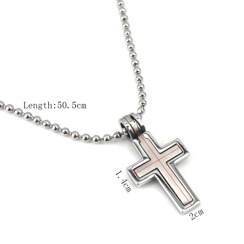 Small Stainless Steel Cross Pendant 
