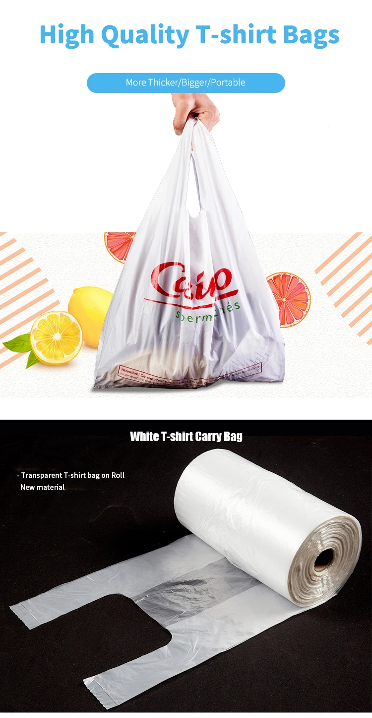 print your company logo corn starch degradable plastic t shirt bag