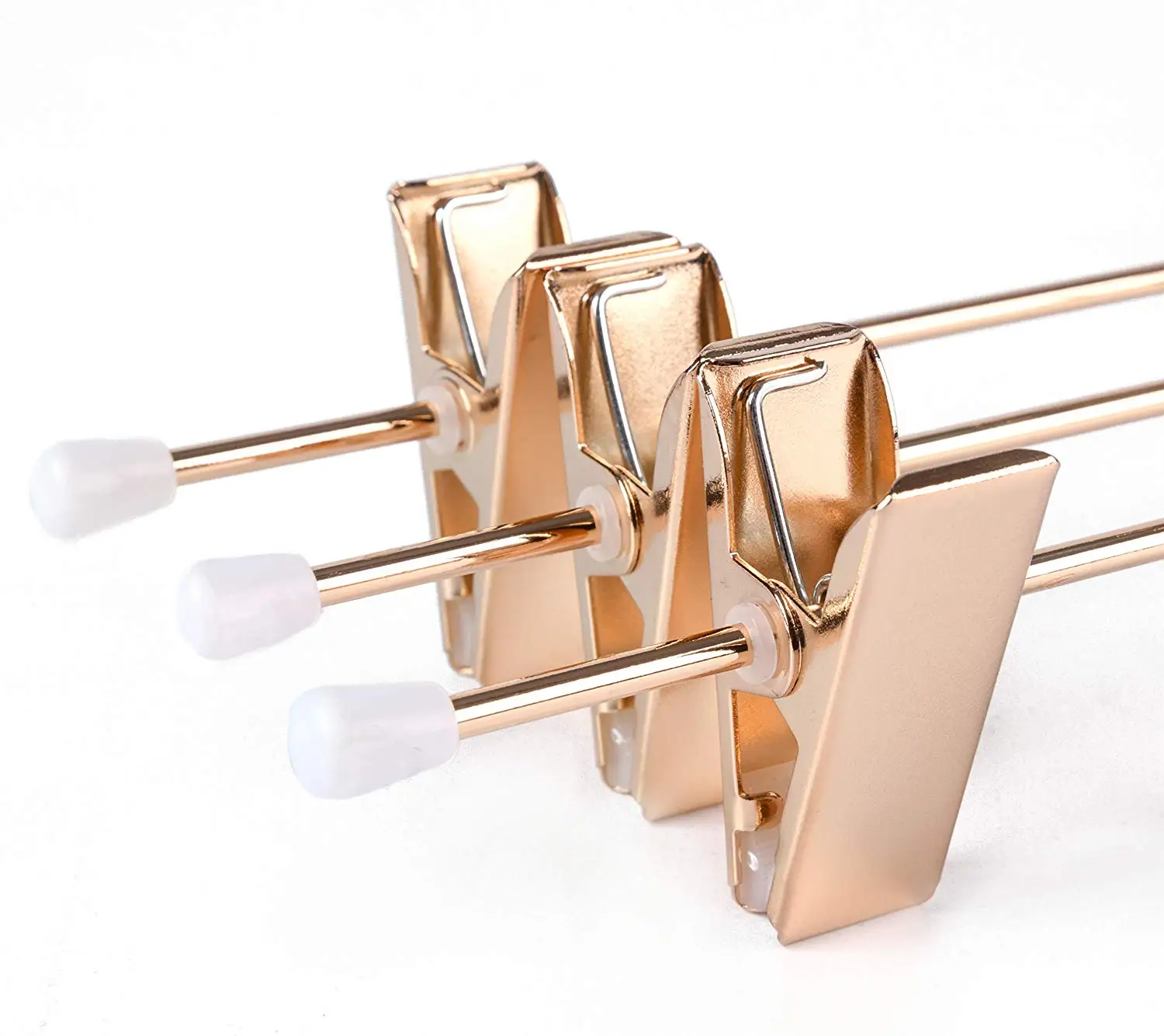 Fashion Metal Rose Gold Trousers Hangers Skirts Hanger For Slacks Pants Jeans Bottoms With Clips