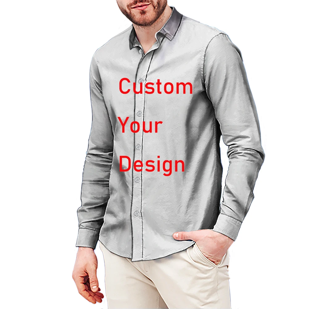 Lässiges Retro-Herren-Langarm-Stehkragenhemd im amerikanischen Western-Denim-Stil, individuell, personalisierbar, bedruckt114_voghion.com