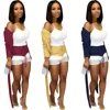 New Autumn Cashmere Sweater Cardigan with Shorts Women Two Piece Set