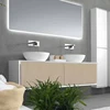 AIS_V032 LED mirror bath vanity, double wash basin vanity, bath wall cabinets