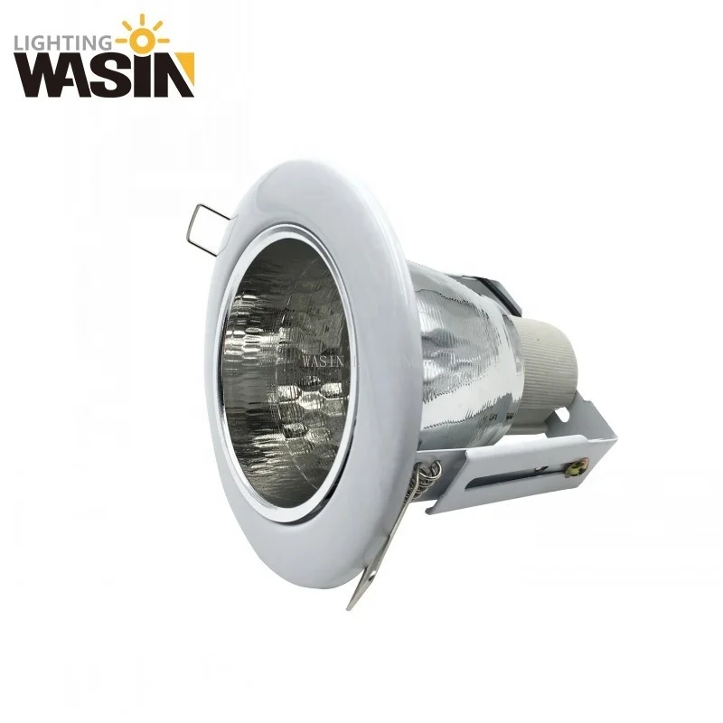 100mm White Color Arc Surface Iron Lamp Fixture Traditional E27 Downlight LED Or Halogen Bulb Recessed Mounted Ceiling Spotlight