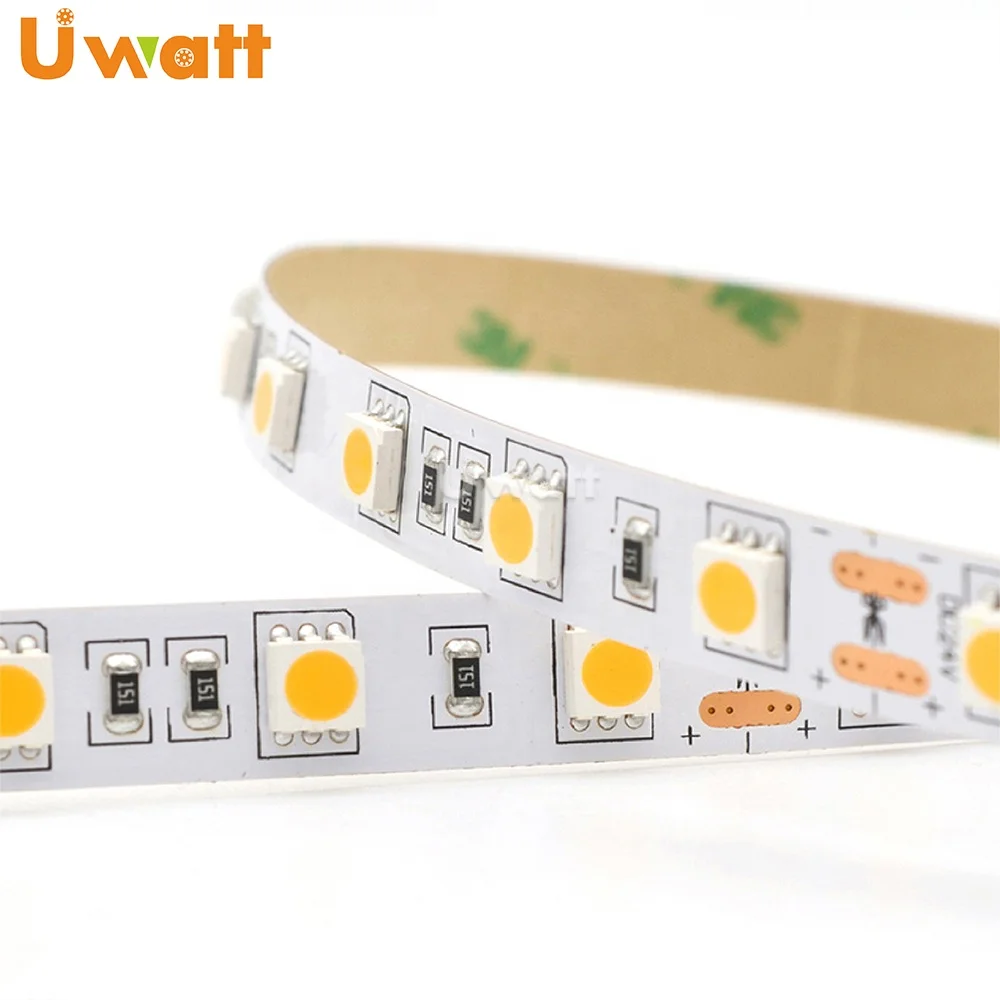 Hot Sale DC12V 60led/m White 6500K 6000K 5500K 4500K 4000K 3000K 2700K 5050 SMD LED Strip Light 5050