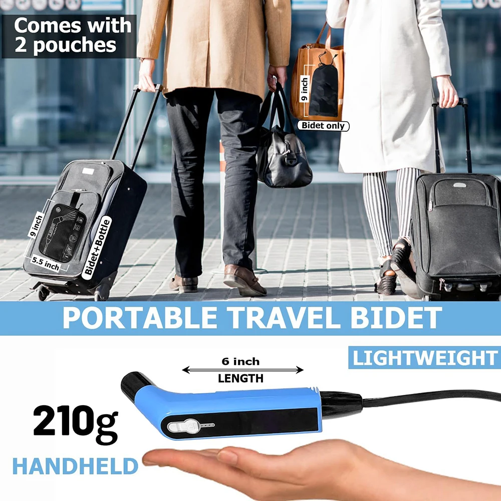 Portable Bidet Travel Bidet Sprayer Electric Two Flow Rate Control for Adult Butt Washing in the Toilet , Muslim Shower Spray details