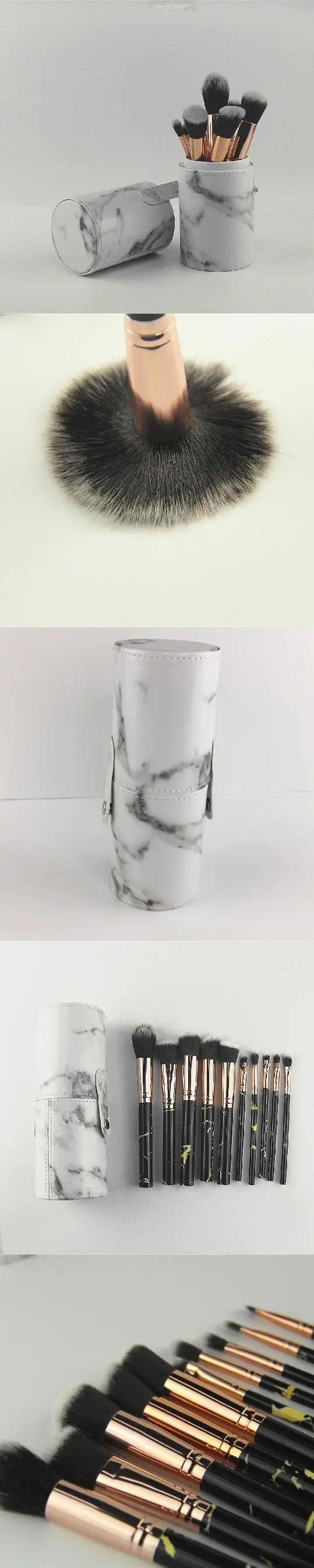 marble makeup brushes set 10 pieces