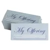 Offering Church Tithe Donation Envelopes Blue Simple Design Easy Open Tab Fits Bills&Checks Name Dat &Amount