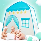 Promising Factory Price DIY Portable Wholesale Girls/Boys Indoor Pink/Blue Teepee Tent Kids Play Tent House