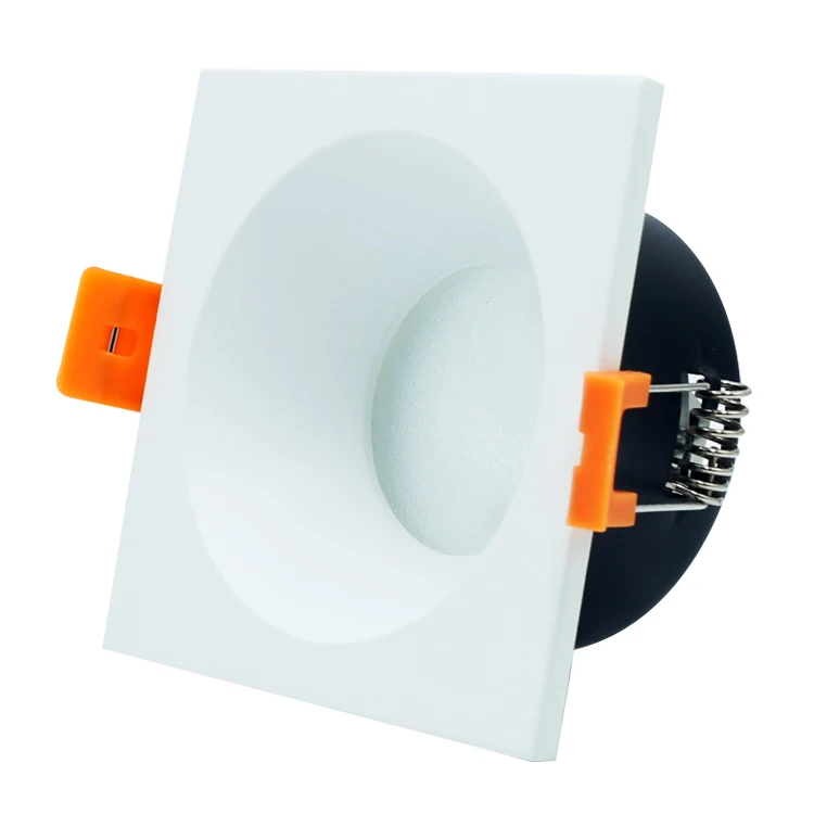 New design square Mr16 Gu10 cutting 75mm ceiling downlight  IP65 waterproof  led bathroom downlight