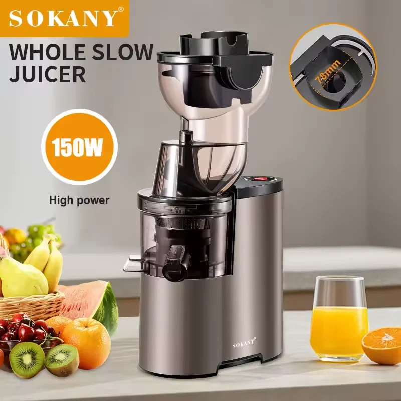 Sokany Sk27 Electric Twin Gear Automatic Fruit Juicer Motor Slow