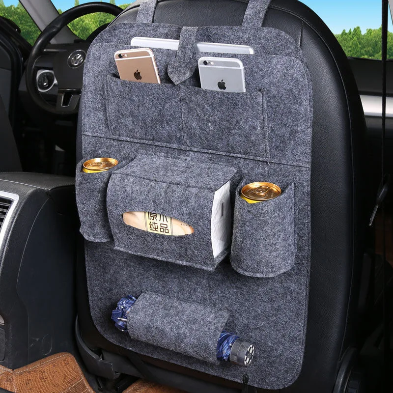 Manufacturers direct functional car back seat organizer seat back sundry bag storage bag