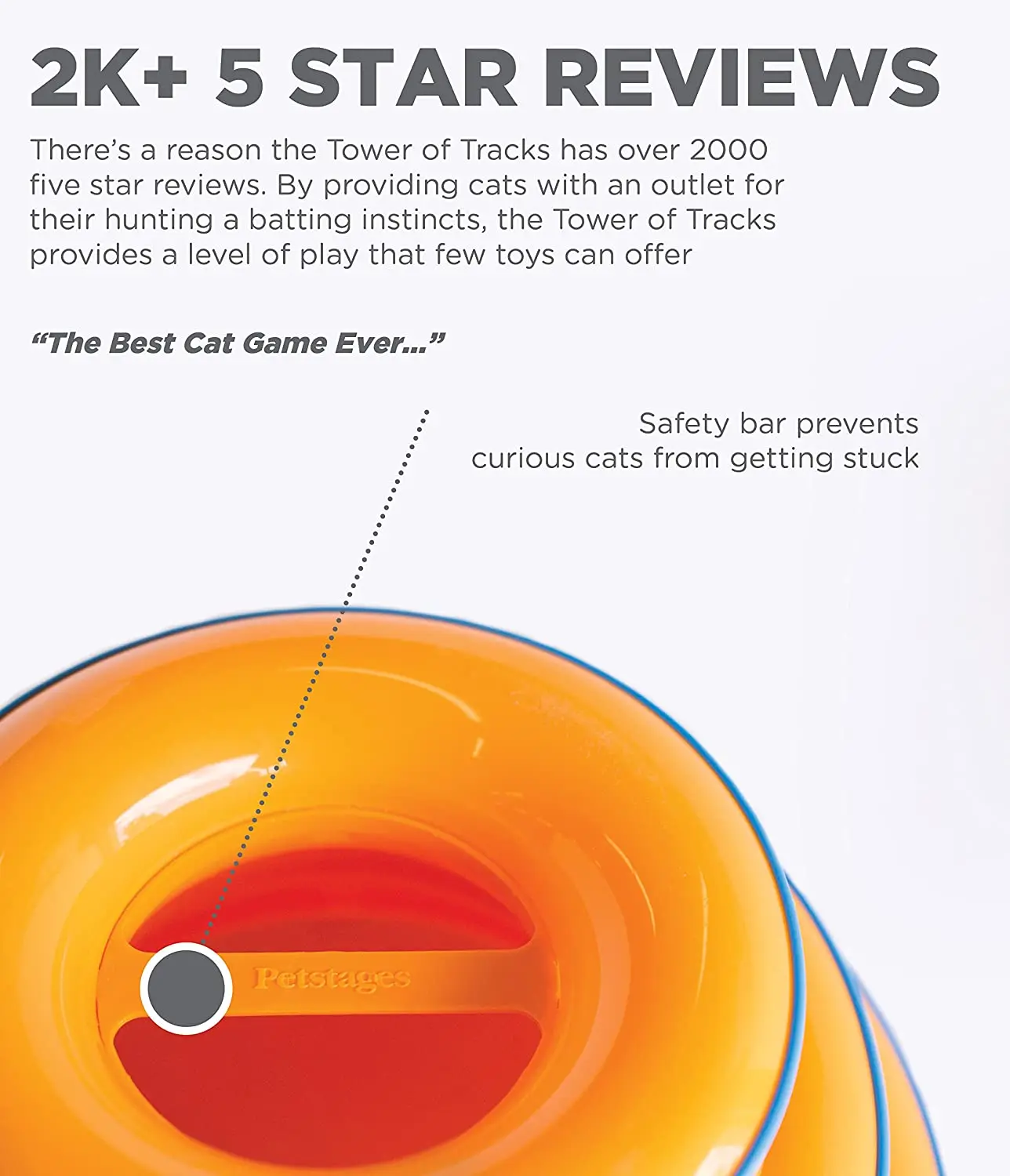 Cat Tracks Cat Toy - Fun Levels of Interactive Play - Circle Track with Moving Balls Satisfies  Hunting