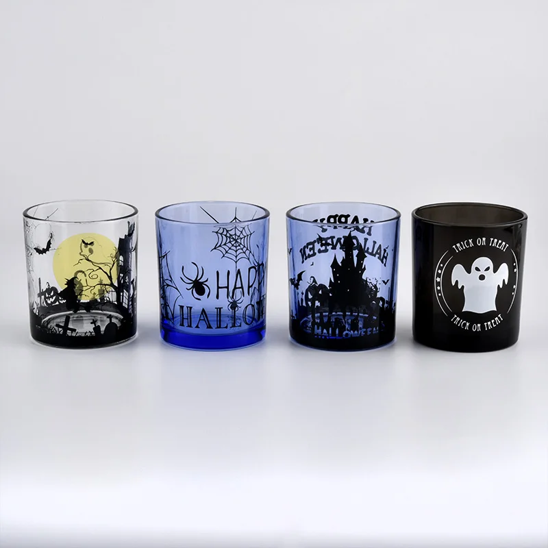 color 8oz glass candle jar