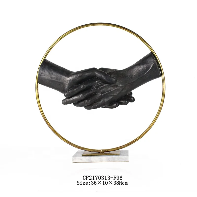 Resin Hand Shaped Holding Crystal Ball Morden Sculpture Creative Products Home Decor 30% Deposit  Artistic supplier