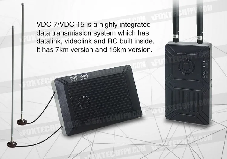 Foxtech Vdc-15 15km Vdc Long Range Video/data/rc Transmission System ...