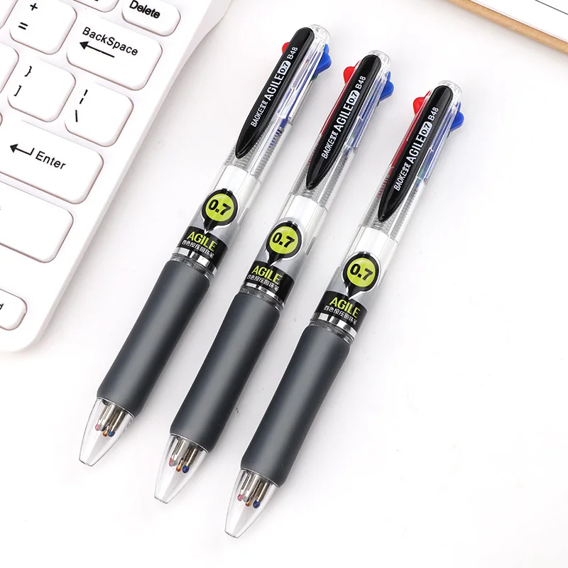 Baoke Fast Deliver 0.7mm Retractable Ballpoint Pen With Rubber Grip Ddp