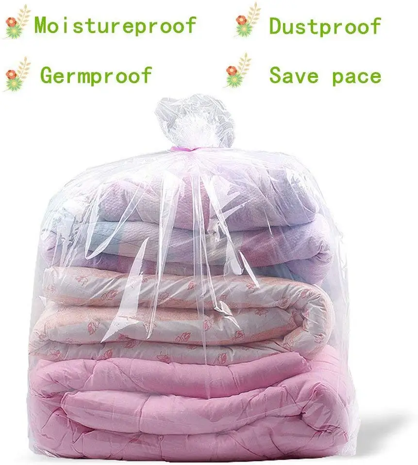 25/count 61"w X 68"h 9596 Gallon Heavy Duty Clear Trash Bags / Large