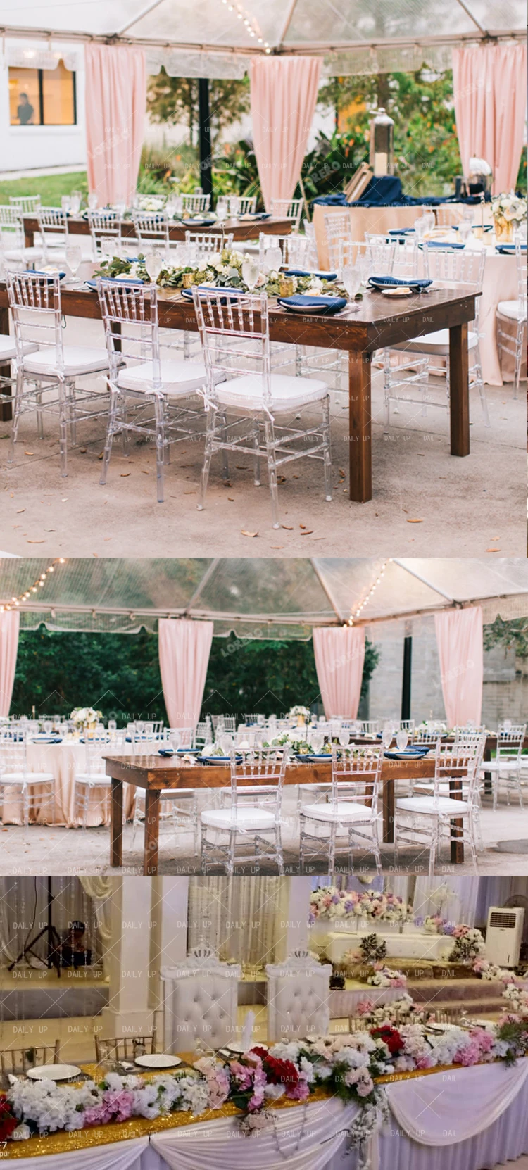 Polycarbonate Acrylic Wedding Chair With Cushion Clear Crystal Tiffany