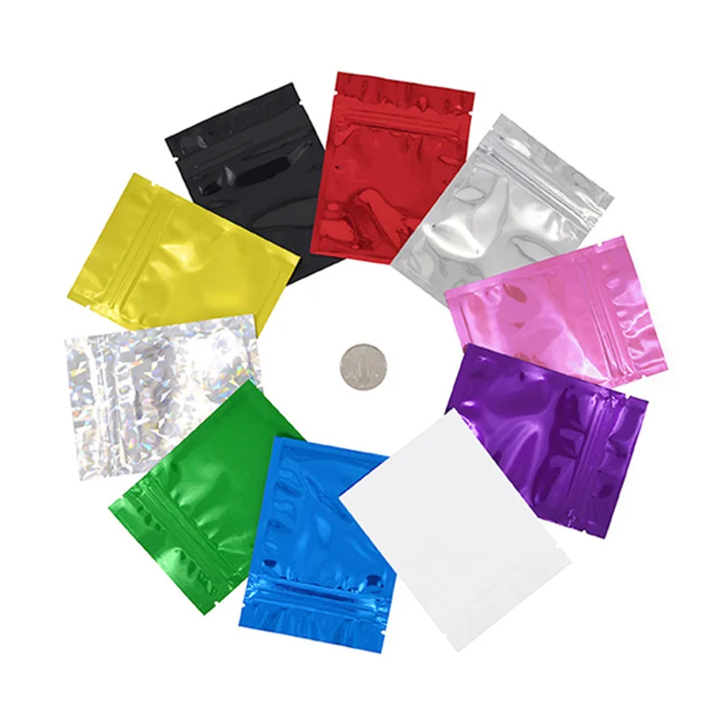 

7*6 7*10cm 8*13in 10*15 12*18 14*20 18*26 mell Proof plastic bag mall,400 Pieces, Red holographic green black blue gold pink white silver